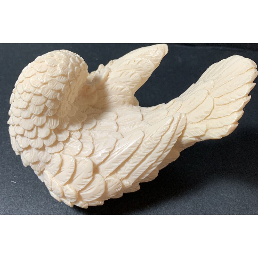 A Santini Doves Love Birds ResinAlabaster Hand Carved Sculptures Pair Italy Vtg - Picture 3 of 11
